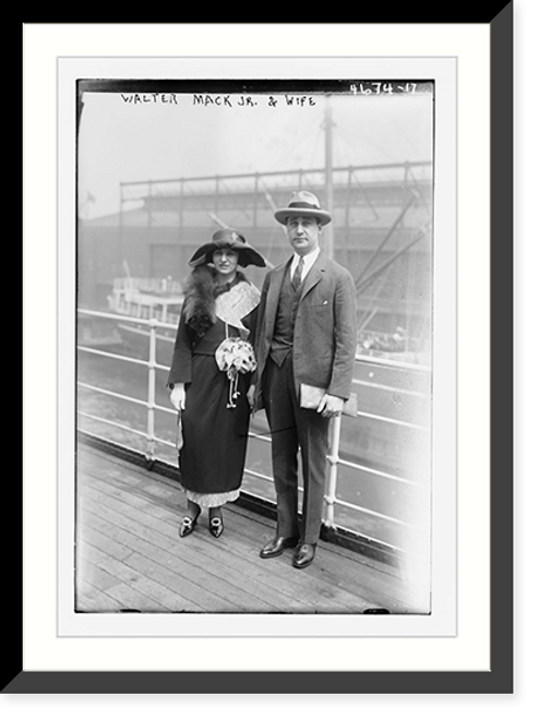 Historic Framed Print, Walter Mack Jr. & wife,  17-7/8" x 21-7/8"