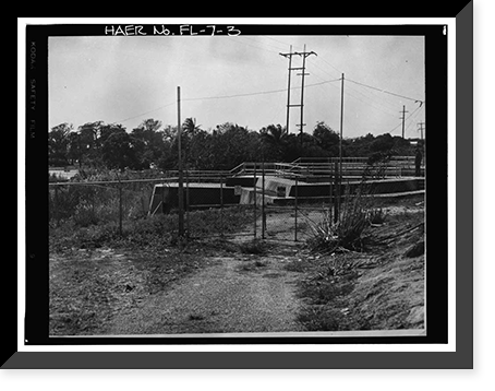 Hurricane Gate Structure 5, Herbert Hoover Dike on Lake Okeechobee, Belle Glade, Palm Beach County, FL - 3, Historic Print