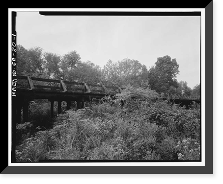 Historic Framed Print, Georgia DOT Bridge No. 145/01427/F/00050E, Spanning Long Cane Creek at County Road 29, West Point vicinity, Harris County, GA,  17-7/8" x 21-7/8"