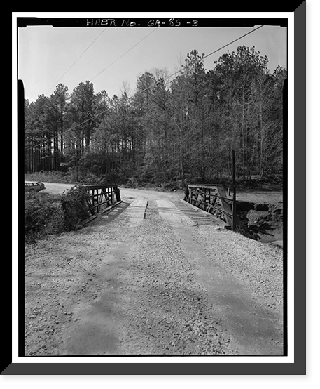 Historic Framed Print, Georgia DOT Bridge No. 151-00144-x-00055S, Spanning Little Cotton Indian Creek at Springdale, Stockbridge vicinity, Henry County, GA - 3,  17-7/8" x 21-7/8"