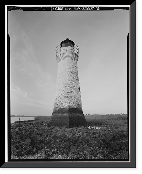 Cockspur Lighthouse, Cockspur Island, Savannah River, Savannah vicinity, Chatham County, GA - 3, Antique Poster