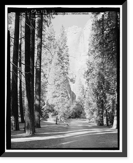 Historic Framed Print, Yosemite National Park Roads & Bridges, Yosemite Village, Mariposa County, CA - 11,  17-7/8" x 21-7/8"