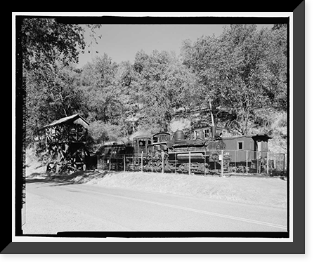 Historic Framed Print, Yosemite National Park Roads & Bridges, Yosemite Village, Mariposa County, CA - 14,  17-7/8" x 21-7/8"