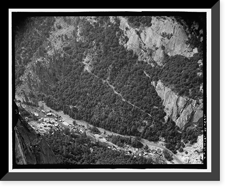 Yosemite National Park Roads & Bridges, Yosemite Village, Mariposa County, CA - 34, Antique Print