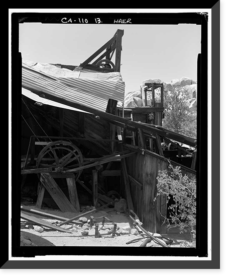 Wall Street Gold Mill, Twentynine Palms vicinity, San Bernardino County, CA - 13, Antique Print