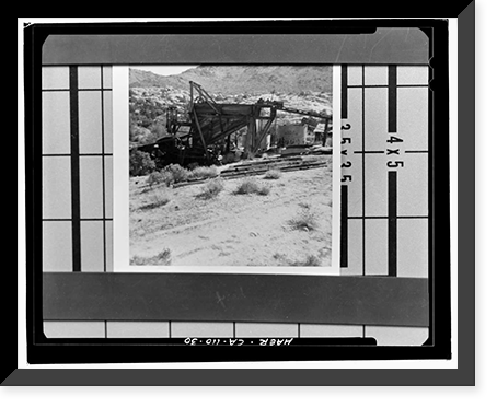 Historic Framed Print, Wall Street Gold Mill, Twentynine Palms vicinity, San Bernardino County, CA - 30,  17-7/8" x 21-7/8"