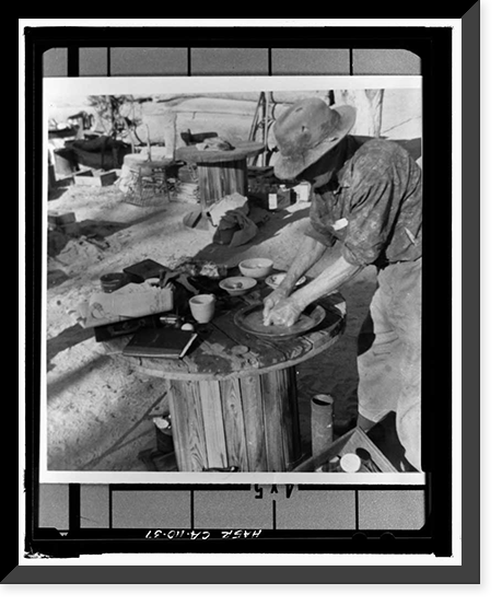 Historic Framed Print, Wall Street Gold Mill, Twentynine Palms vicinity, San Bernardino County, CA - 37,  17-7/8" x 21-7/8"