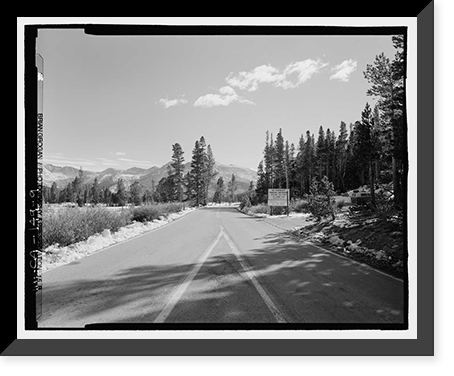 Historic Framed Print, Tioga Road, Between Crane Flat & Tioga Pass, Yosemite Village, Mariposa County, CA - 9,  17-7/8" x 21-7/8"