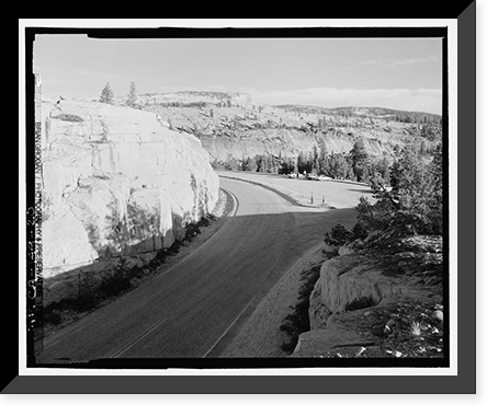 Historic Framed Print, Tioga Road, Between Crane Flat & Tioga Pass, Yosemite Village, Mariposa County, CA - 20,  17-7/8" x 21-7/8"