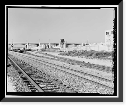 Historic Framed Print, Sixth Street Bridge, Spanning 101 Freeway at Sixth Street, Los Angeles, Los Angeles County, CA,  17-7/8" x 21-7/8"
