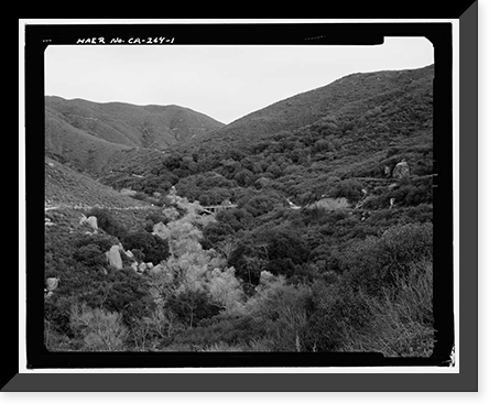 Black Canyon Road Bridge, Spanning Santa Ysabel Creek at intersection of Black Canyon & Sutherland Dam Roads, Ramona, San Diego County, CA, Vintage Print