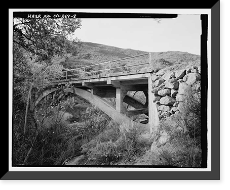 Black Canyon Road Bridge, Spanning Santa Ysabel Creek at intersection of Black Canyon & Sutherland Dam Roads, Ramona, San Diego County, CA - 8, Vintage Poster