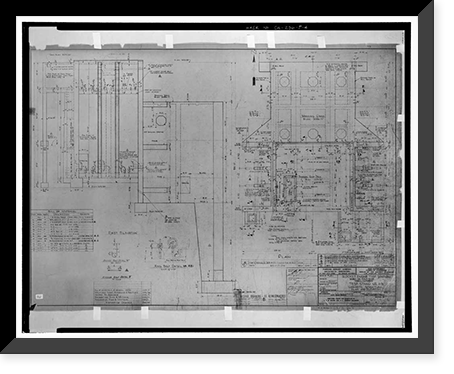 Historic Framed Print, Edwards Air Force Base, Air Force Rocket Propulsion Laboratory, Test Stand 1-3, Test Area 1-115, northwest end of Saturn Boulevard, Boron vicinity, Kern County, CA - 2,  17-7/8" x 21-7/8"