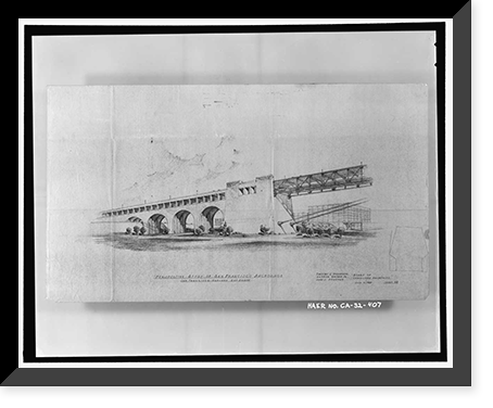 San Francisco Oakland Bay Bridge, Spanning San Francisco Bay, San Francisco, San Francisco County, CA - 59, Antique Poster