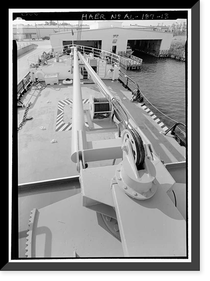 U.S. Coast Guard Cutter WHITE PINE, U.S. Coast Guard 8th District Base, South Broad Street, Mobile, Mobile County, AL - 13, Historic Print