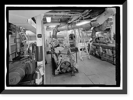 Historic Framed Print, U.S. Coast Guard Cutter WHITE PINE, U.S. Coast Guard 8th District Base, South Broad Street, Mobile, Mobile County, AL - 31,  17-7/8" x 21-7/8"