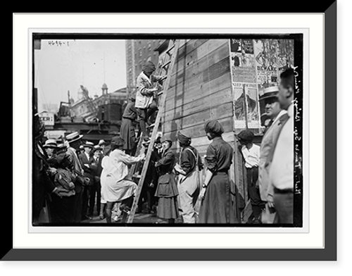 Historic Framed Print, Painting theater, Times Sq.,  17-7/8" x 21-7/8"