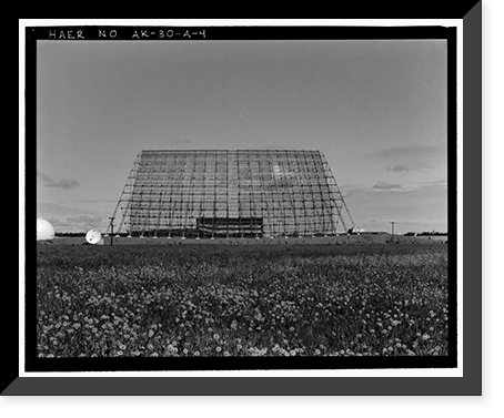 Historic Framed Print, Clear Air Force Station, Ballistic Missile Early Warning System Site II, One mile west of mile marker 293.5 on Parks Highway, 5 miles southwest of Anderson, Anderson, Denali Borough, AK - 4,  17-7/8" x 21-7/8"