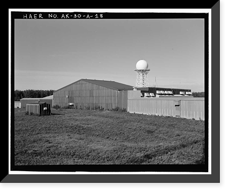 Historic Framed Print, Clear Air Force Station, Ballistic Missile Early Warning System Site II, One mile west of mile marker 293.5 on Parks Highway, 5 miles southwest of Anderson, Anderson, Denali Borough, AK - 18,  17-7/8" x 21-7/8"