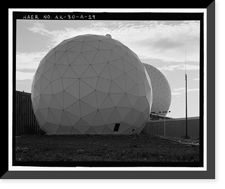 Historic Framed Print, Clear Air Force Station, Ballistic Missile Early Warning System Site II, One mile west of mile marker 293.5 on Parks Highway, 5 miles southwest of Anderson, Anderson, Denali Borough, AK - 19,  17-7/8" x 21-7/8"