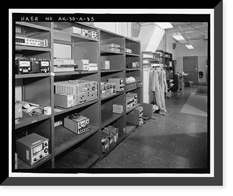 Historic Framed Print, Clear Air Force Station, Ballistic Missile Early Warning System Site II, One mile west of mile marker 293.5 on Parks Highway, 5 miles southwest of Anderson, Anderson, Denali Borough, AK - 83,  17-7/8" x 21-7/8"