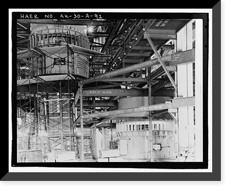 Historic Framed Print, Clear Air Force Station, Ballistic Missile Early Warning System Site II, One mile west of mile marker 293.5 on Parks Highway, 5 miles southwest of Anderson, Anderson, Denali Borough, AK - 91,  17-7/8" x 21-7/8"