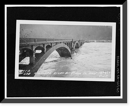 Historic Framed Print, Redwood National & State Parks Roads, California coast from Crescent City to Trinidad, Crescent City, Del Norte County, CA - 60,  17-7/8" x 21-7/8"
