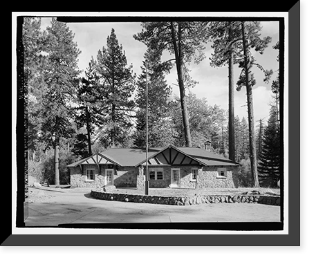 Historic Framed Print, Lassen Park Road, Mineral, Tehama County, CA - 21,  17-7/8" x 21-7/8"