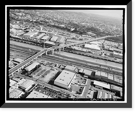 Historic Framed Print, Los Angeles River Bridges, Los Angeles, Los Angeles County, CA - 29,  17-7/8" x 21-7/8"