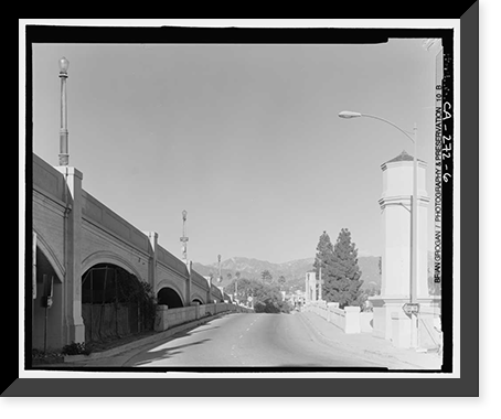 Glendale-Hyperion Viaduct, Spanning Golden State Freeway (Interstate 5) and Los Angeles River, Los Angeles, Los Angeles County, CA - 6, Vintage Wall Art