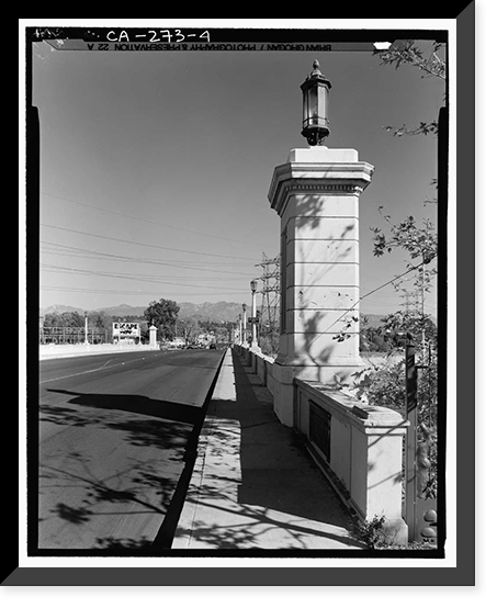 Historic Framed Print, Fletcher Drive Bridge, Spanning Los Angeles River, Los Angeles, Los Angeles County, CA - 4,  17-7/8" x 21-7/8"