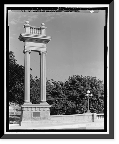 Historic Framed Print, North Broadway Bridge, Los Angeles, Los Angeles County, CA - 12,  17-7/8" x 21-7/8"