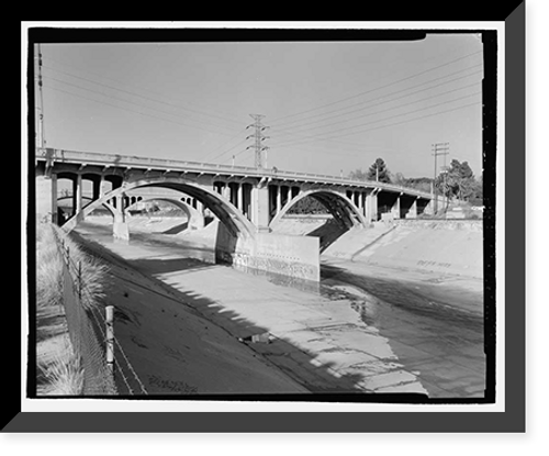 Historic Framed Print, North Spring Street Bridge, Los Angeles, Los Angeles County, CA - 6,  17-7/8" x 21-7/8"