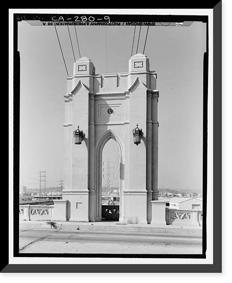 Fourth Street Viaduct, Spanning Los Angeles River, Los Angeles, Los Angeles County, CA - 9, Vintage Poster