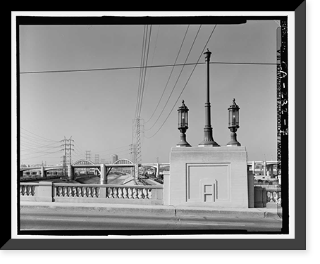 Historic Framed Print, Seventh Street Viaduct, Los Angeles, Los Angeles County, CA - 7,  17-7/8" x 21-7/8"