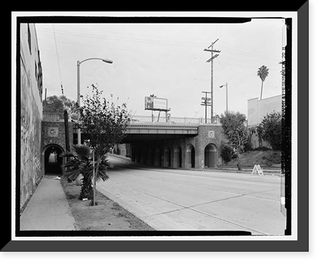 Sunset Boulevard Bridge, Spanning Silver Lake Boulevard, Los Angeles, Los Angeles County, CA, Antique Print