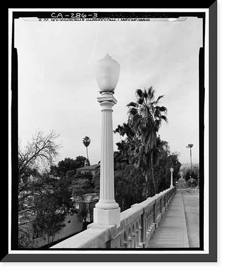 Franklin Avenue Bridge, Los Angeles, Los Angeles County, CA - 3, Antique Print