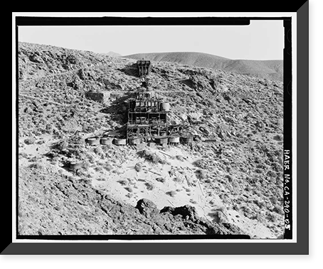 Historic Framed Print, Skidoo Mine, Park Route 38 (Skidoo Road), Death Valley Junction, Inyo County, CA - 5,  17-7/8" x 21-7/8"