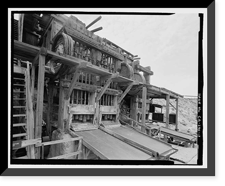 Historic Framed Print, Skidoo Mine, Park Route 38 (Skidoo Road), Death Valley Junction, Inyo County, CA - 17,  17-7/8" x 21-7/8"