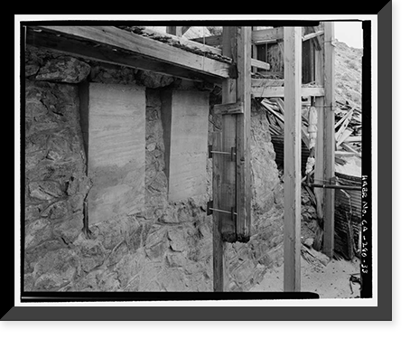 Historic Framed Print, Skidoo Mine, Park Route 38 (Skidoo Road), Death Valley Junction, Inyo County, CA - 33,  17-7/8" x 21-7/8"