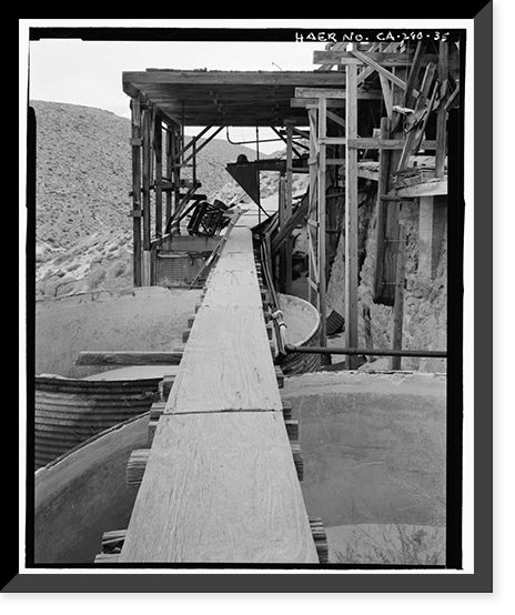 Historic Framed Print, Skidoo Mine, Park Route 38 (Skidoo Road), Death Valley Junction, Inyo County, CA - 35,  17-7/8" x 21-7/8"