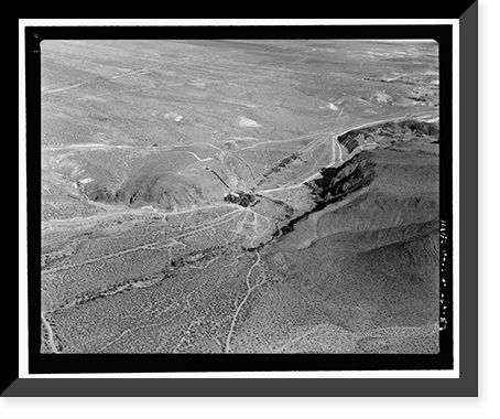 Historic Framed Print, Los Angeles Aqueduct, From Lee Vining Intake (Mammoth Lakes) to Van Norman Reservoir Complex (San Fernando Valley), Los Angeles, Los Angeles County, CA - 57,  17-7/8" x 21-7/8"