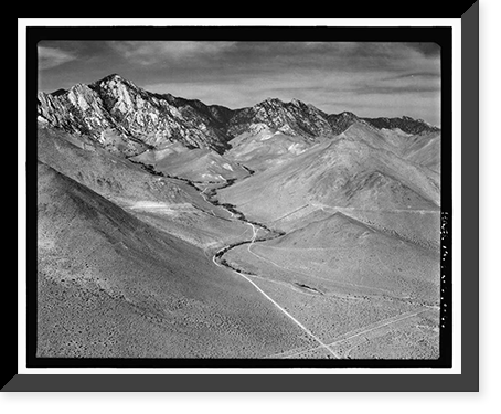 Historic Framed Print, Los Angeles Aqueduct, From Lee Vining Intake (Mammoth Lakes) to Van Norman Reservoir Complex (San Fernando Valley), Los Angeles, Los Angeles County, CA - 66,  17-7/8" x 21-7/8"