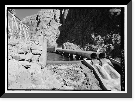 Los Angeles Aqueduct, Middle Gorge Power Plant, Los Angeles, Los Angeles County, CA - 2, Historic Print