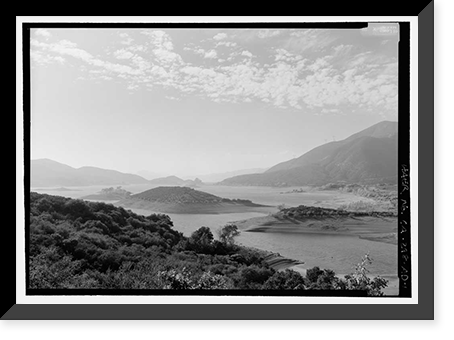 Historic Framed Print, Los Angeles Aqueduct, Bouquet Reservoir, Los Angeles, Los Angeles County, CA,  17-7/8" x 21-7/8"