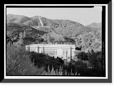 Los Angeles Aqueduct, San Francisquito Number 1, Los Angeles, Los Angeles County, CA, Vintage Print