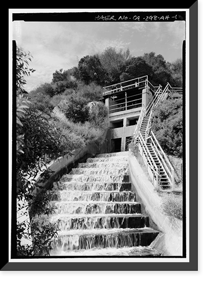Los Angeles Aqueduct, Cascades Structures, Los Angeles, Los Angeles County, CA, Antique Poster
