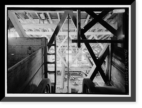 Historic Framed Print, Standard Gold Mill, East of Bodie Creek, Northeast of Bodie, Bodie, Mono County, CA - 34,  17-7/8" x 21-7/8"