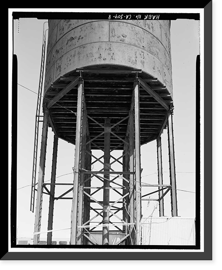 Southern Pacific Depot, Water Tower, 65 Cahill Street, San Jose, Santa Clara County, CA - 8, Antique Print