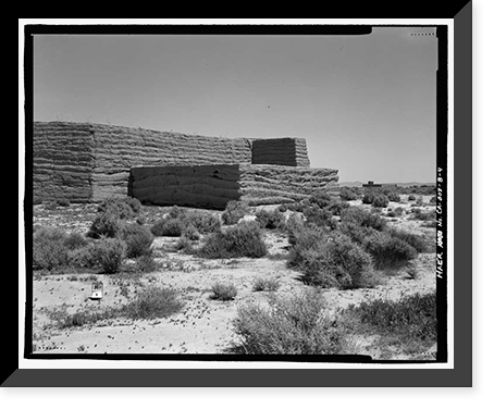 Edwards Air Force Base, South Base, Rammed Earth Aircraft Dispersal Revetments, Western Shore of Rogers Dry Lake, Boron, Kern County, CA - 4 Classic, Historic Reproduction
